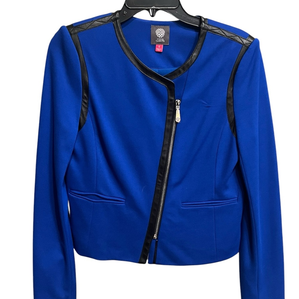 Blue blazer Jacket with black trim by Vince Camuto